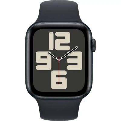 Apple Watch SE 2024 GPS 44mm Midnight Aluminum Case with Sport Band Midnight (Спортивный ремешок цвета Тёмная ночь) (S/M, 140–190 mm) MXEJ3