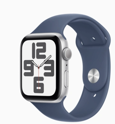 Apple Watch SE 2024 GPS 40mm Silver Aluminum Case with Sport Band Denim (Спортивный ремешок цвета Джинсовый) (M/L, 150–200 mm) MXED3